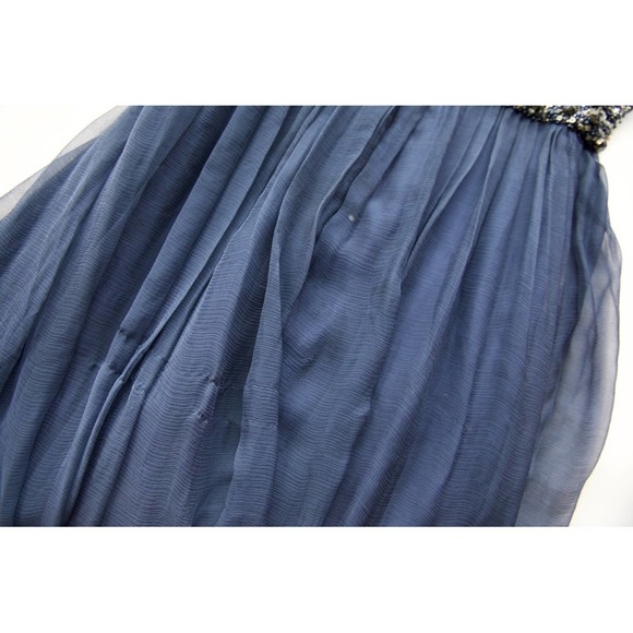 Jovani Strapless Blue and Silver Dress - Picture 11 of 15